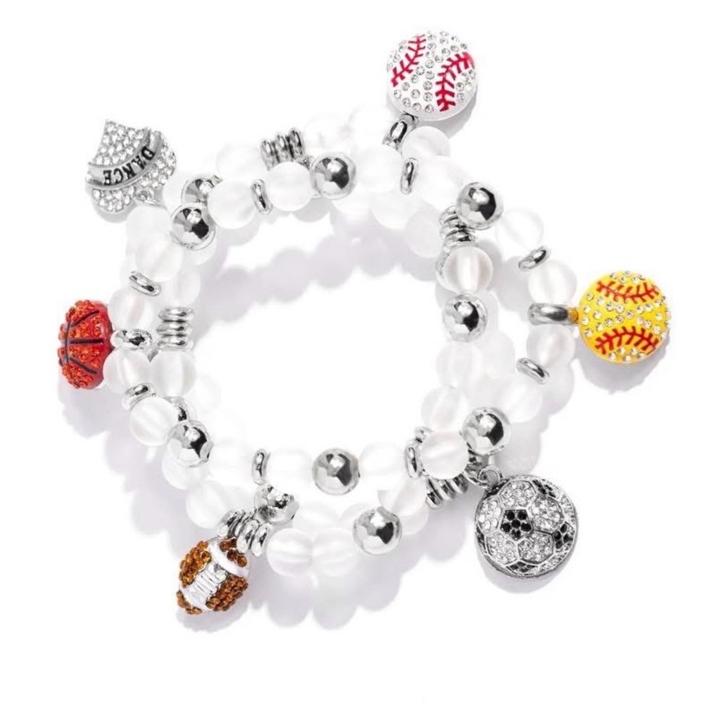 Sports Themed Beaded Bracelets